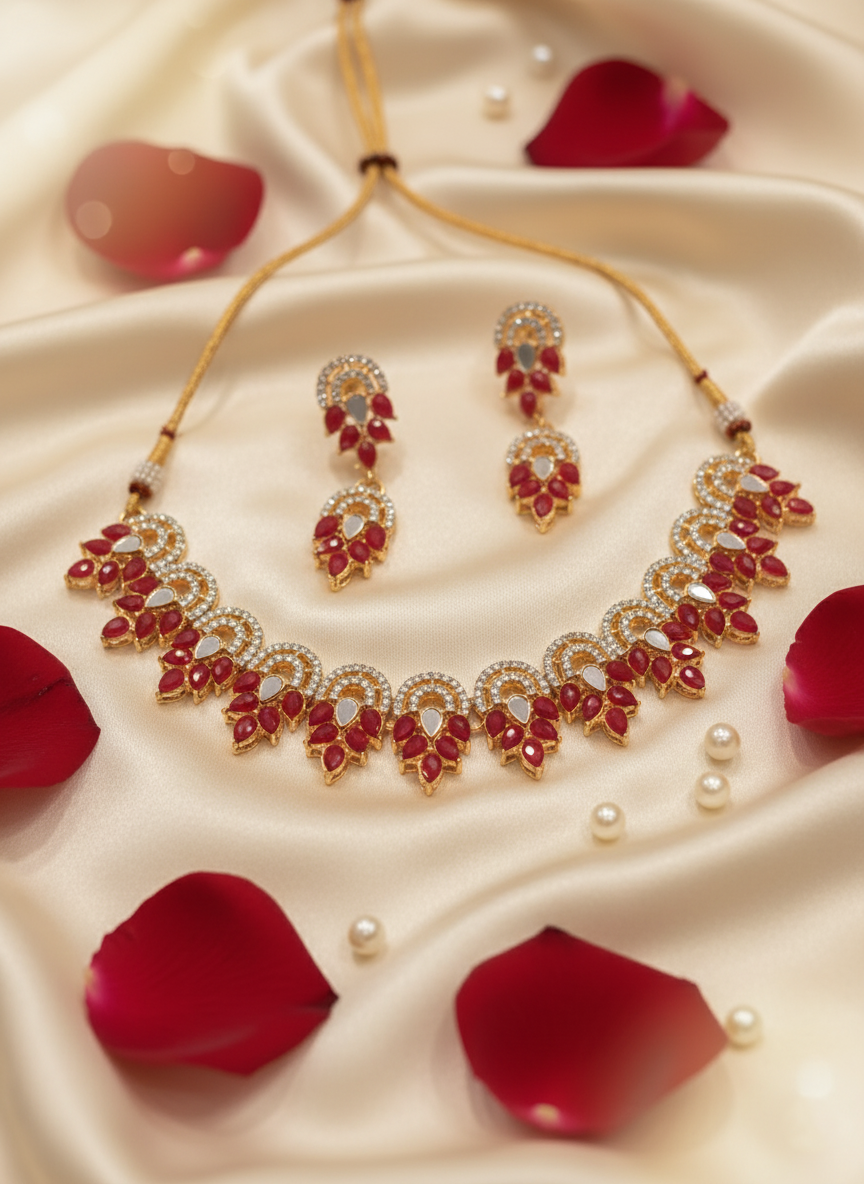 Petal Motif Kundan Set