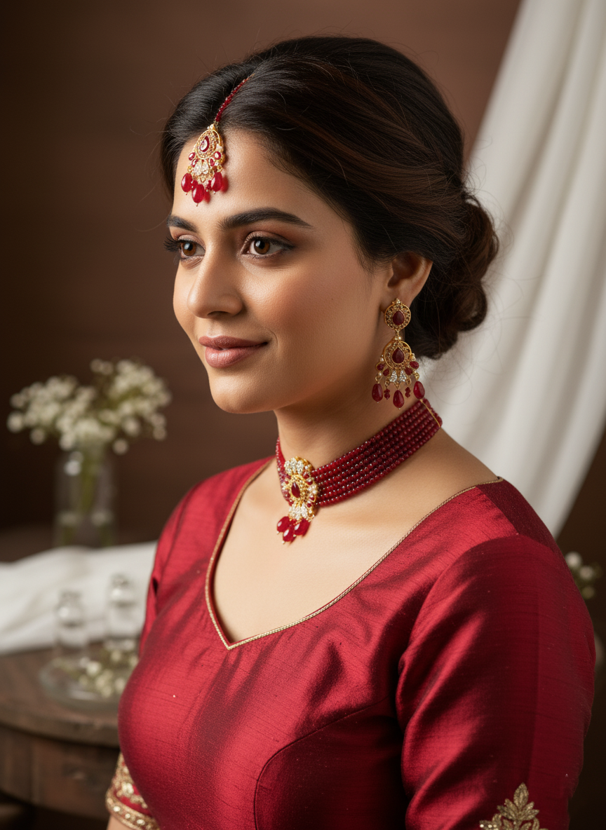 Ruby Raat Choker Set