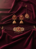 Anarkali Ruby Choker Set