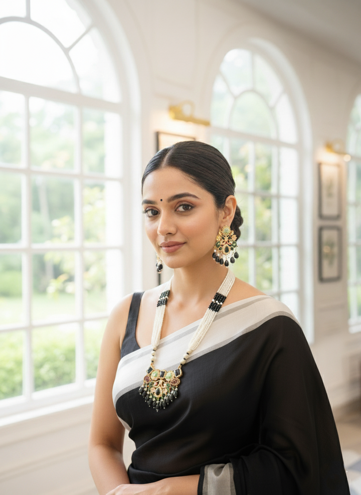 Afsura Multi-Gemstone Pearl Set