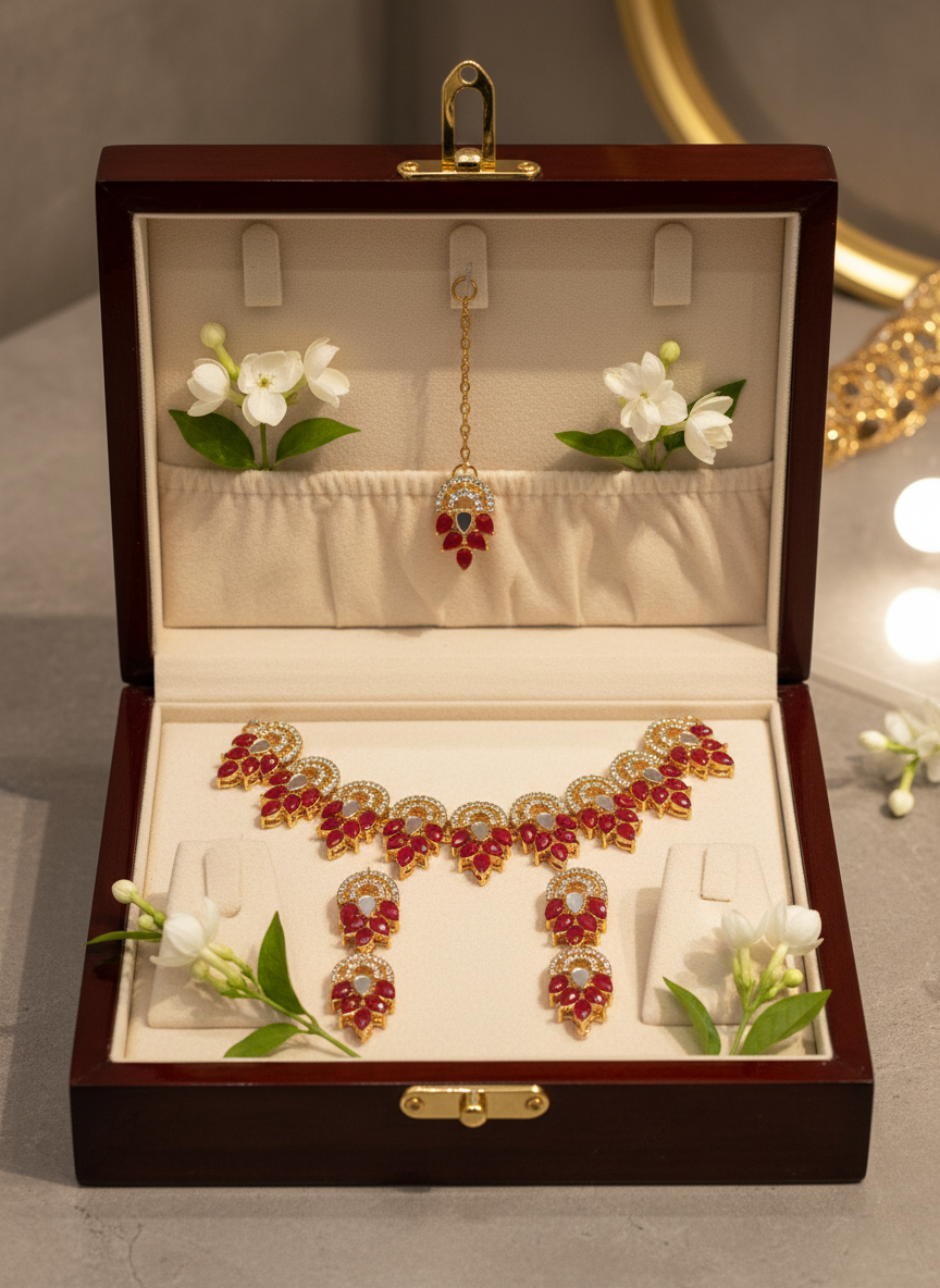 Petal Motif Kundan Set