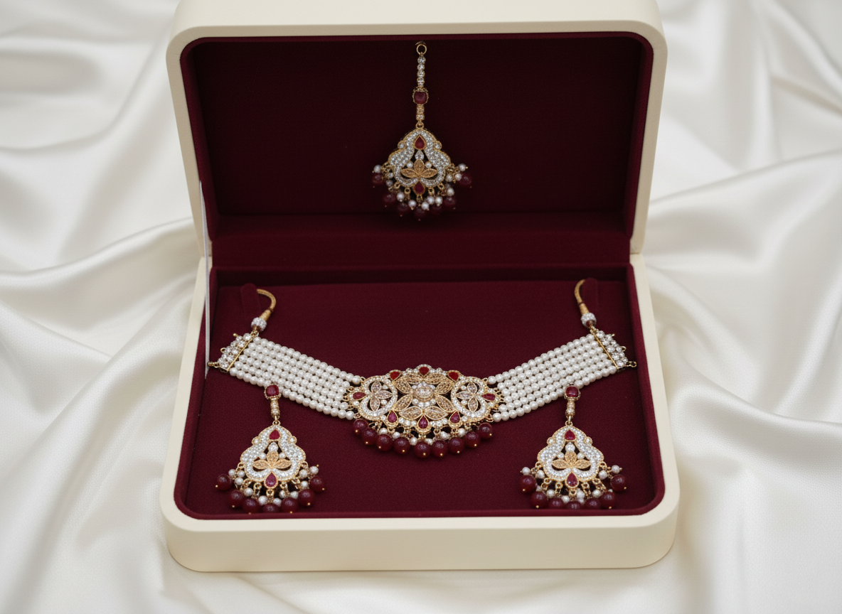 Meena Bazaar Kundan Set