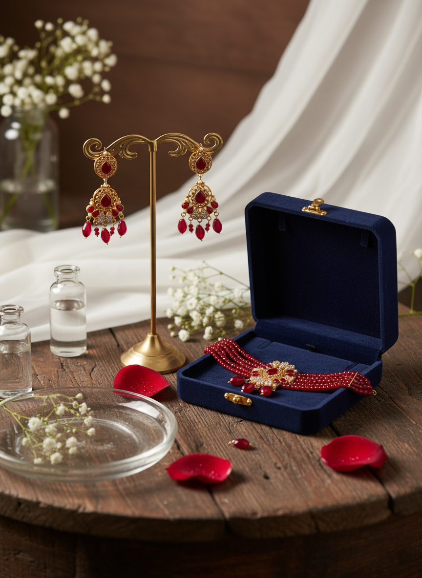 Ruby Raat Choker Set