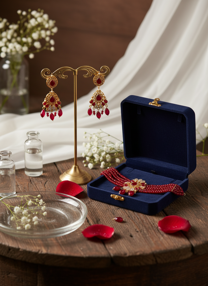 Ruby Raat Choker Set