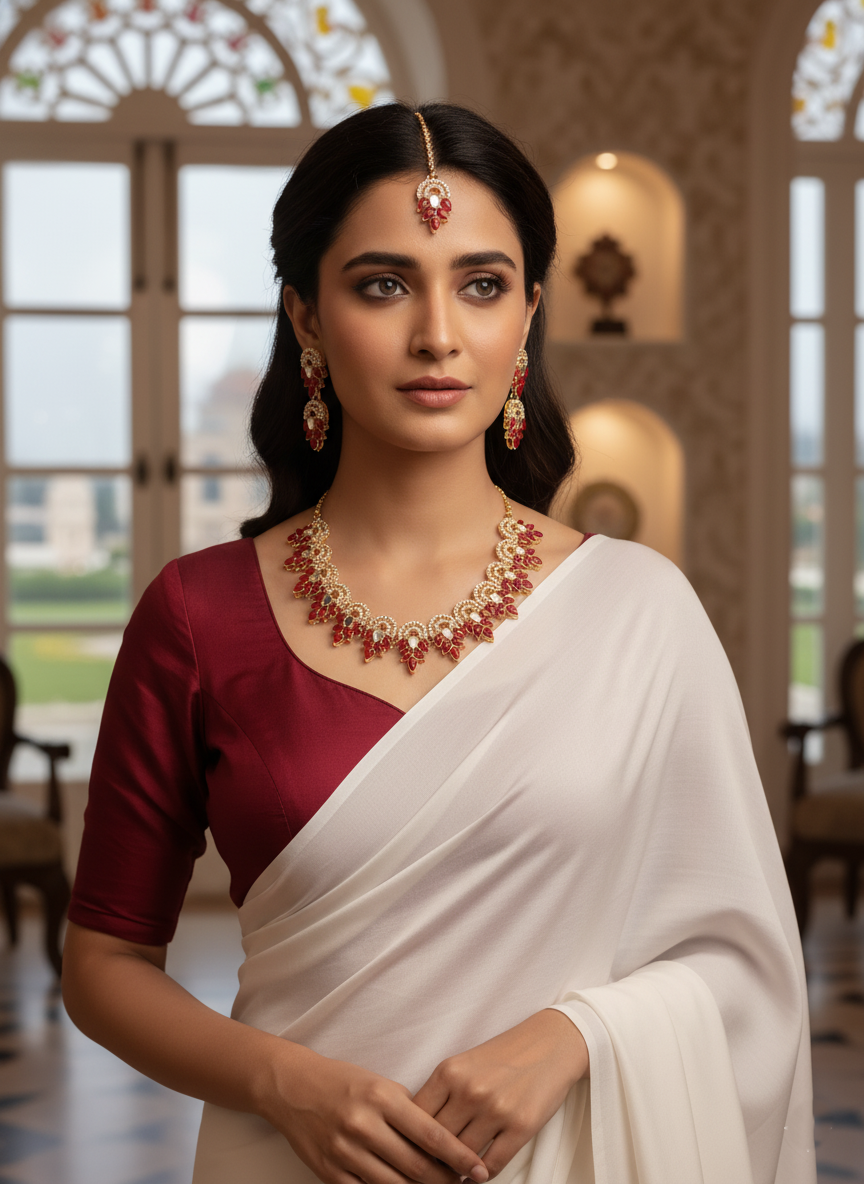 Petal Motif Kundan Set