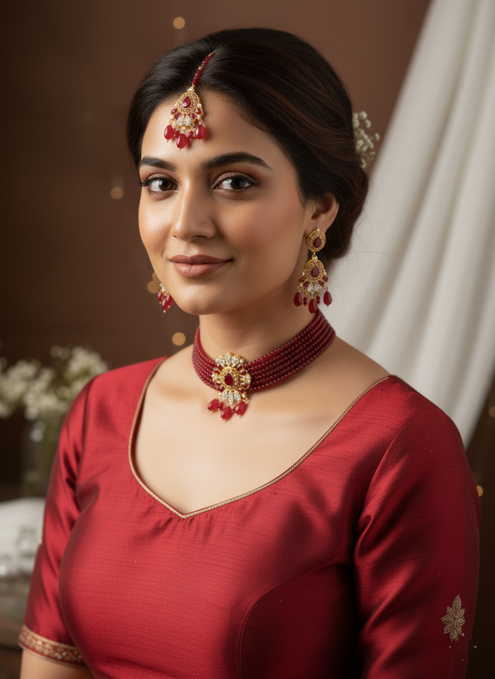 Ruby Raat Choker Set
