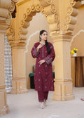 AZUR EMBROIDERED 2PCS - MAROON