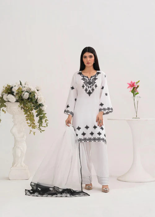 WHITE CHARM (FARSHI SHALWAR) 3PCS