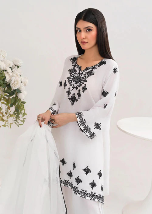 WHITE CHARM (FARSHI SHALWAR) 3PCS