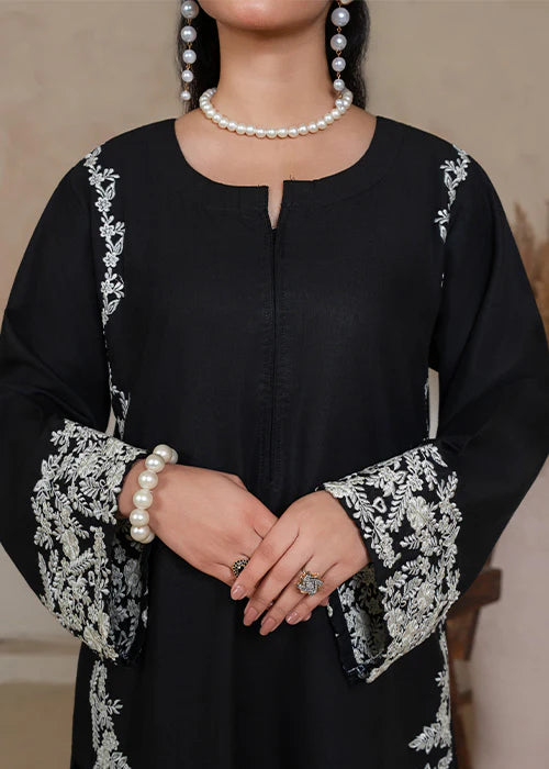 Refined buttoned neckline of the Black Margarita shirt