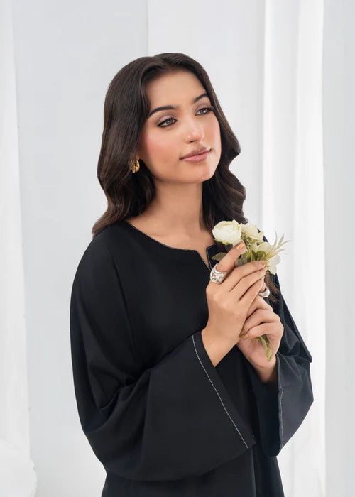 Plane Black Farshi Shalwar 2pcs