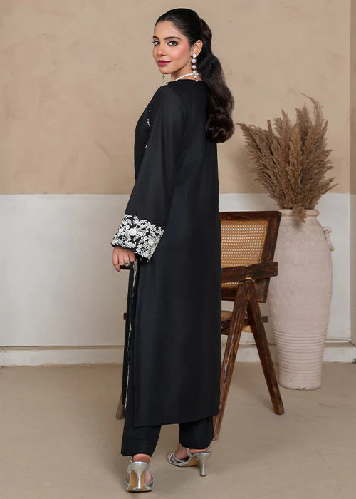 BLACK MARGARITA EMBROIDERED 2PCS