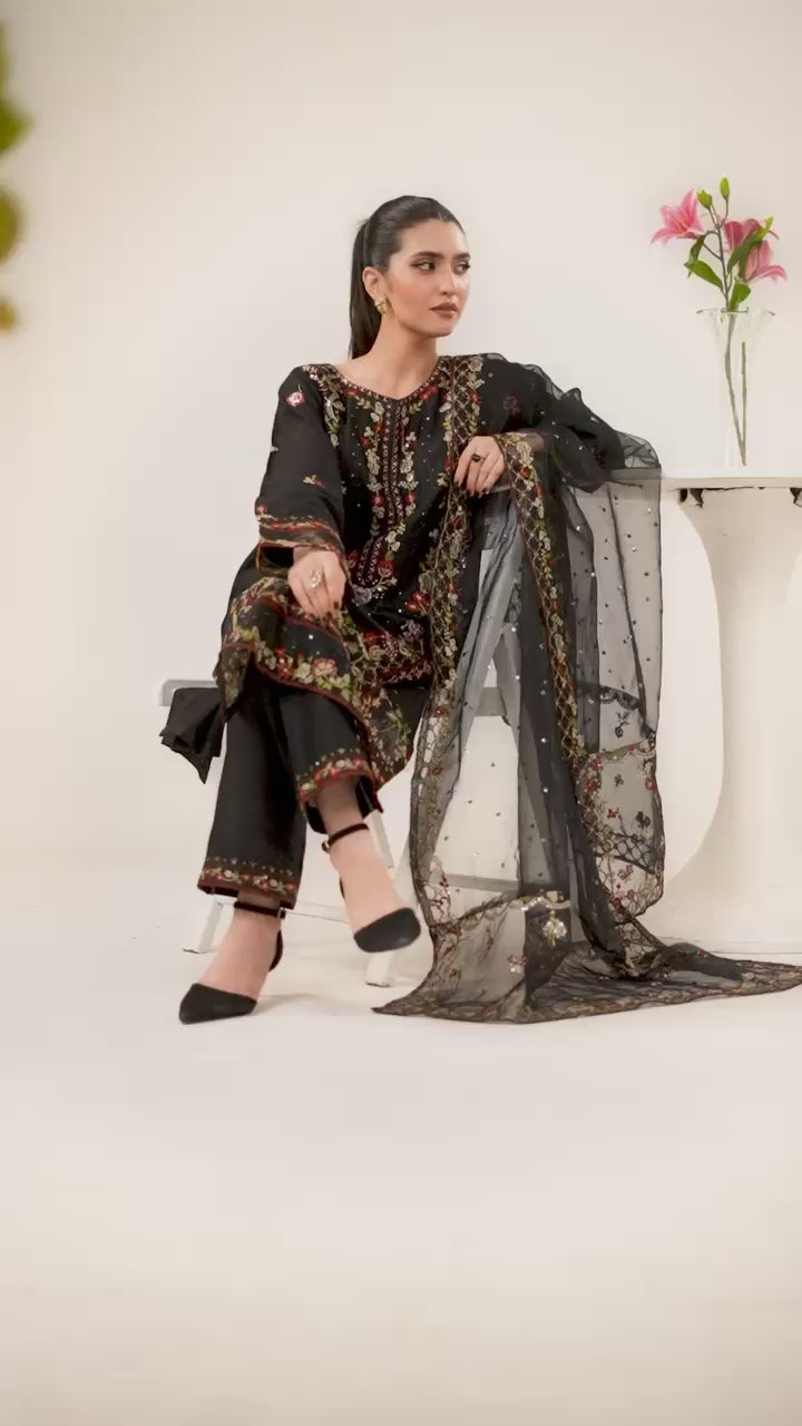 AROOSH EMBROIDERED 3PCS